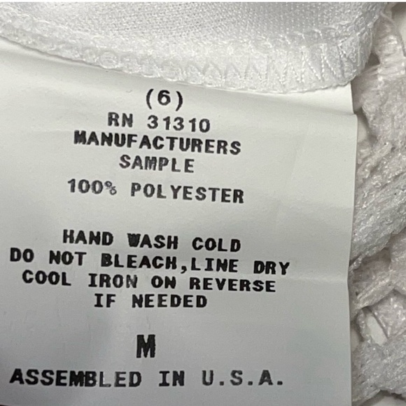 AMY BYER GIRLS BLOUSE WHITE SHORT SLEEVES EMBROIDERED LINED TIED TO SIDE SIZE 6 - Picture 8 of 8